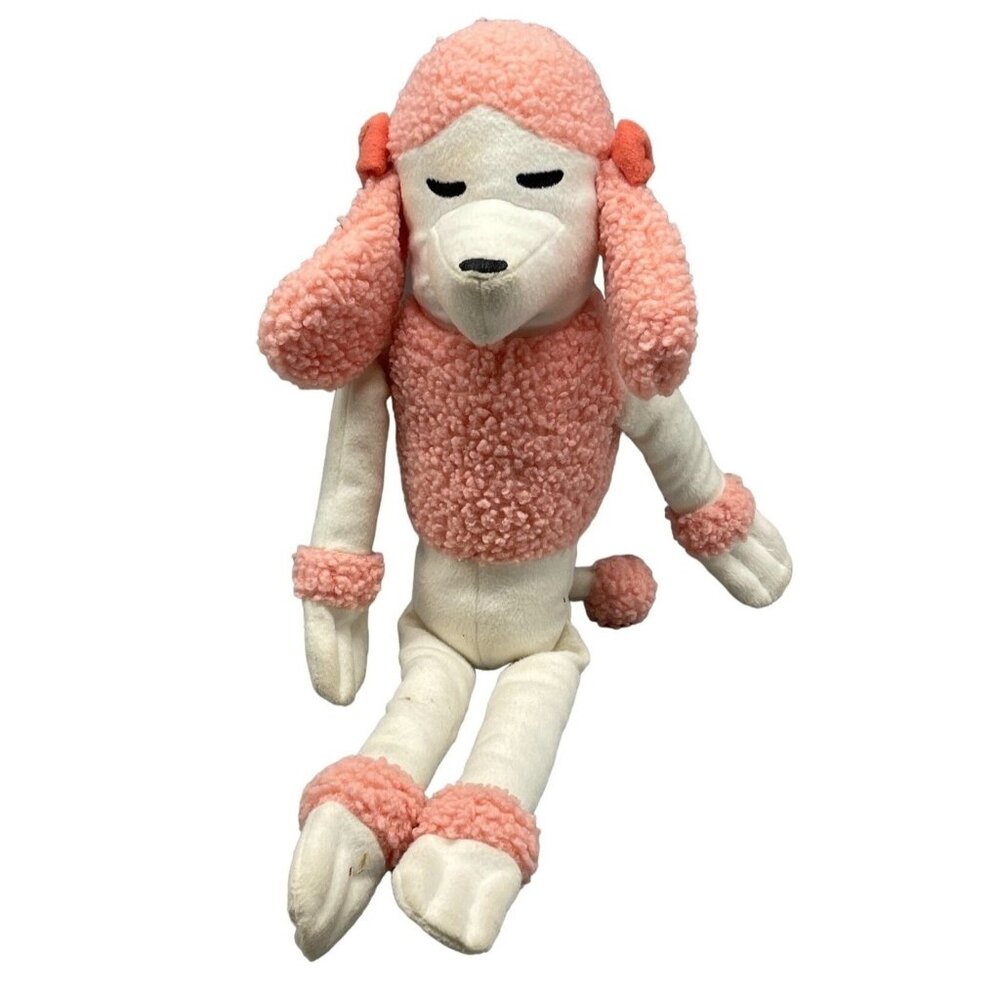 Pillow fort dog toy plush poodle bows throw pillow 2017 polyester pink READ